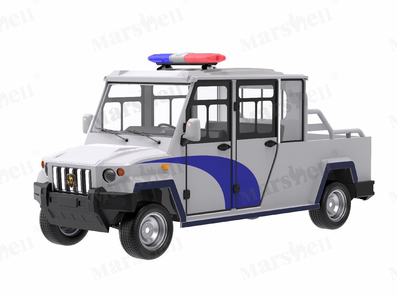 五座封閉貨斗巡邏車